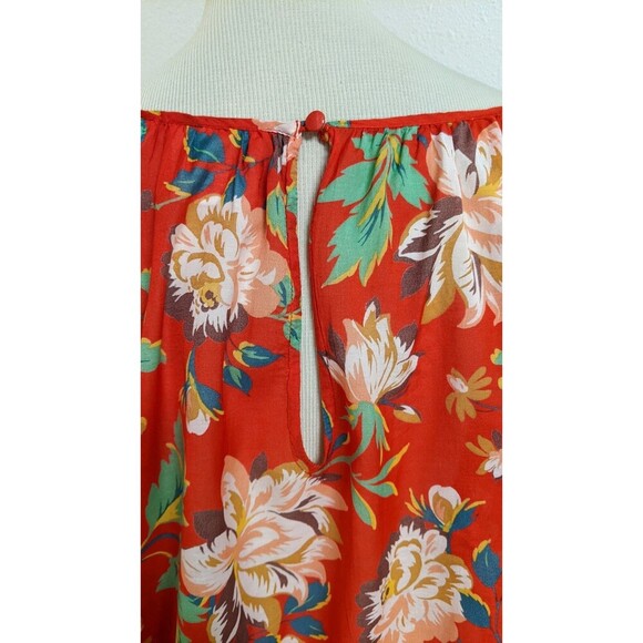 Women's Maeve Anthropologie Floral Balloon Sleeve "Lake House" Cropped Blouse SM - Picture 9 of 13